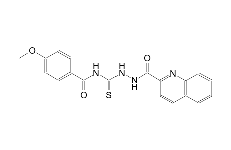 4-methoxy-N-{[2-(2-quinolinylcarbonyl)hydrazino]carbothioyl}benzamide