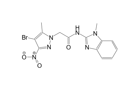 2-(4-bromo-5-methyl-3-nitro-1H-pyrazol-1-yl)-N-(1-methyl-1H-benzimidazol-2-yl)acetamide