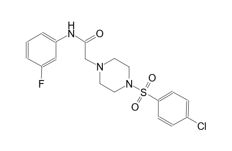 1-piperazineacetamide, 4-[(4-chlorophenyl)sulfonyl]-N-(3-fluorophenyl)-