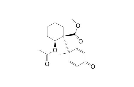 Cyclohexanecarboxylic acid, 2-(acetyloxy)-1-(1-methyl-4-oxo-2,5-cyclohexadien-1-yl)-, methyl ester, cis-