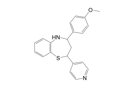 4-(p-METHOXYPHENYL)-2-(4-PYRIDYL)-2,3,4,5-TETRAHYDRO-1,5-BENZOTHIAZEPINE
