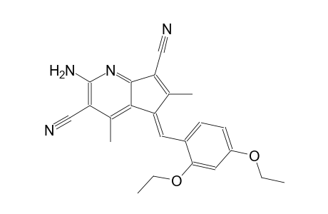 (5E)-2-amino-5-(2,4-diethoxybenzylidene)-4,6-dimethyl-5H-cyclopenta[b]pyridine-3,7-dicarbonitrile