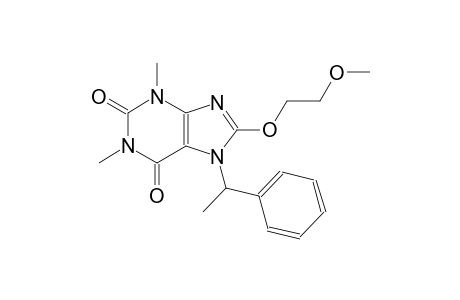 8-(2-methoxyethoxy)-1,3-dimethyl-7-(1-phenylethyl)-3,7-dihydro-1H-purine-2,6-dione