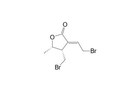 cis-.alpha.(E)-(Bromoethylidene)-.beta.-(bromomethyl)-.gamma.-methyl-.gamma.-butyrolactone