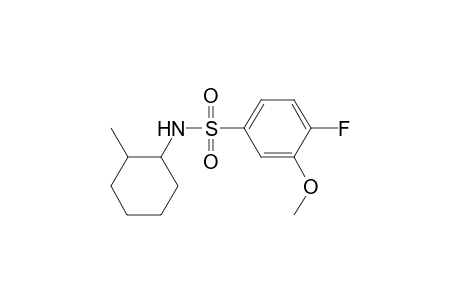 Benzenesulfonamide, 4-fluoro-3-methoxy-N-(2-methylcyclohexyl)-