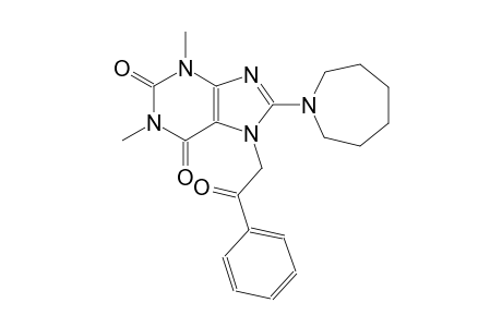 8-hexahydro-1H-azepin-1-yl-1,3-dimethyl-7-(2-oxo-2-phenylethyl)-3,7-dihydro-1H-purine-2,6-dione