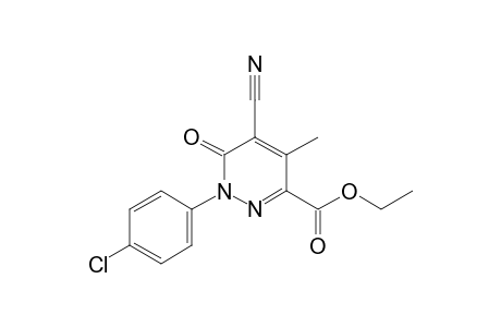 1-(4-Chlorophenyl)-5-cyano-4-methyl-6-oxo-3-pyridazinecarboxylic acid ethyl ester