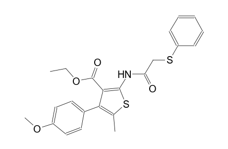 ethyl 4-(4-methoxyphenyl)-5-methyl-2-{[(phenylsulfanyl)acetyl]amino}-3-thiophenecarboxylate