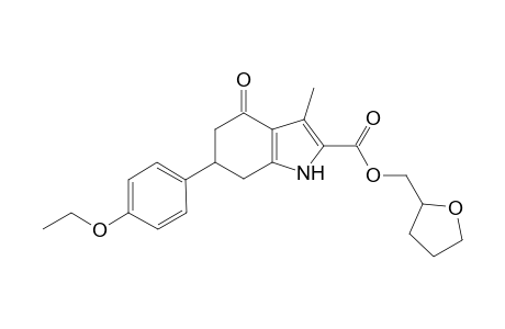 1H-Indole-2-carboxylic acid, 6-(4-ethoxyphenyl)-4,5,6,7-tetrahydro-3-methyl-4-oxo-, (tetrahydro-2-furanyl)methyl ester