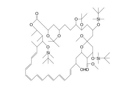 11,15,35-Tris(O-tert-butyl-dimethylsilyloxy)-3,5:8,9-bis(O,O-isopropylidene)-13-O-methyl-amphoteronolide B