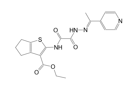 ethyl 2-[(oxo{(2E)-2-[1-(4-pyridinyl)ethylidene]hydrazino}acetyl)amino]-5,6-dihydro-4H-cyclopenta[b]thiophene-3-carboxylate