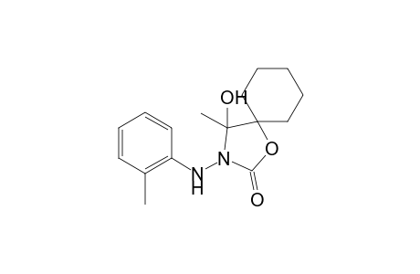 1-Oxa-3-azaspiro[4.5]decan-2-one, 4-hydroxy-4-methyl-3-[(2-methylphenyl)amino]-