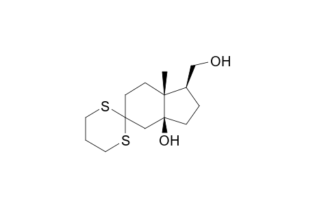 1-(Hydroxymethyl)-3a-hydroxy-7a-methyl-5-spiro[2'-(1'',3'-dithiacyclohexano)]bicyclo[4.3.0]nonane