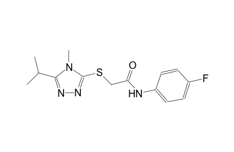 N-(4-fluorophenyl)-2-[(5-isopropyl-4-methyl-4H-1,2,4-triazol-3-yl)sulfanyl]acetamide