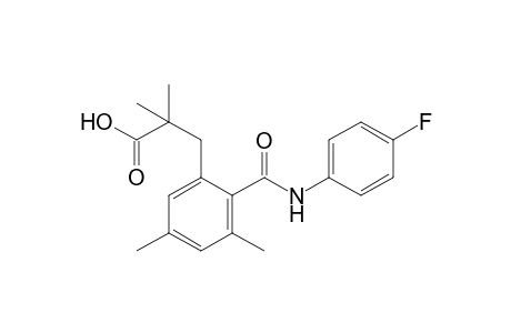 2-[(p-FLUOROPHENYL)CARBAMOYL]-alpha,alpha,3,5-TETRAMETHYLHYDROCINNAMIC ACID