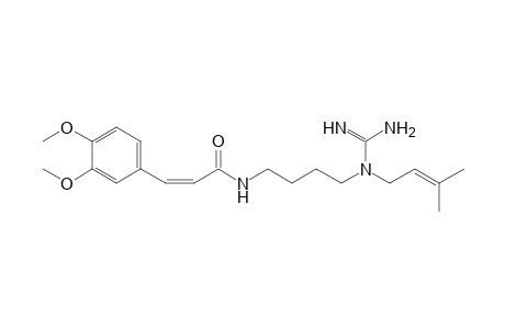 (Z)-1-[(3,4-Dimethoxycinnamoyl)amino]-4-[(3-methylbut-2-enyl)guanidino]butane