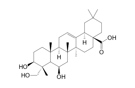 3.beta.,6.beta.,23-Trihydroxyolean-12-en-28-oic Acid