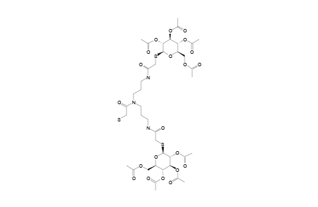 BIS-[3-(2,3,4,6-TETRA-O-ACETYL-BETA-D-GLUCOPYRANOSYL-1-THIO-METHYLCARBONYLAMINO)-PROPYL]-N-MERCAPTOACETYL-AMINE