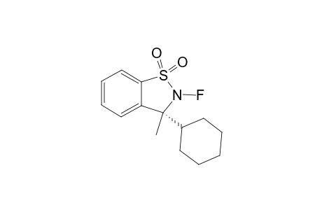 (3-R)-N-FLUORO-3-CYCLOHEXYL-3-METHYL-2,3-DIHYDROBENZO-[1,2-D]-ISOTHIAZOLE-1,1-DIOXIDE