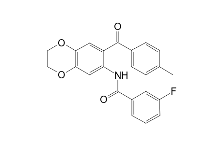 3-Fluoro-N-{7-[(4-methylphenyl)carbonyl]-2,3-dihydro-1,4-benzodioxin-6-yl}benzamide