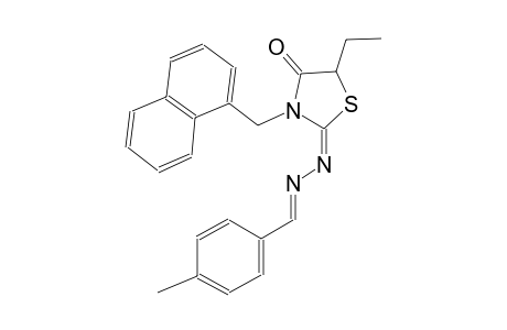 4-methylbenzaldehyde [(2E)-5-ethyl-3-(1-naphthylmethyl)-4-oxo-1,3-thiazolidin-2-ylidene]hydrazone