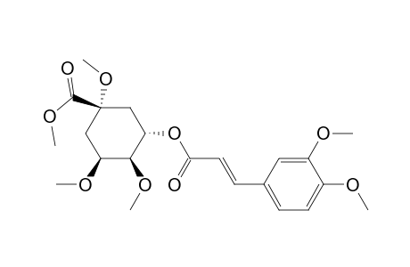 Cyclohexanecarboxylic acid, 3-[[3-(3,4-dimethoxyphenyl)-1-oxo-2-propenyl]oxy]-1,4,5-trimethoxy-, methyl ester, [1S-(1.alpha.,3.beta.,4.alpha.,5.alpha.)]-