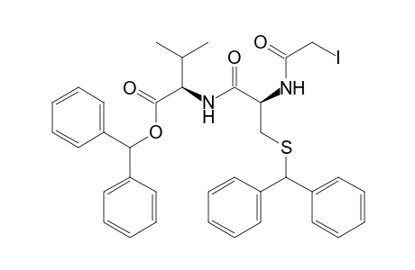 (2R)-2-[[(2R)-3-(benzhydrylthio)-2-[(2-iodoacetyl)amino]propanoyl]amino]-3-methyl-butyric acid benzhydryl ester