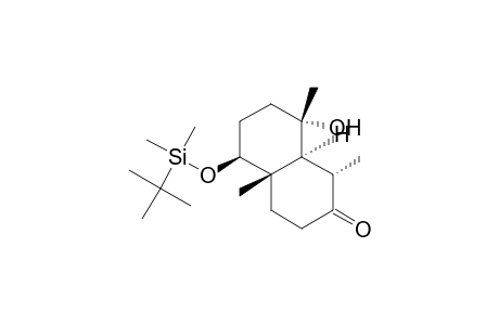 (1.alpha.,4a.beta.,5.beta.,8.beta.,8a.alpha.)-5-[(tert-Butyldimethylsilyl)oxy]octahydro-8-hydroxy-1,4a,8-trimethyl-2(3H)-naphthalenone