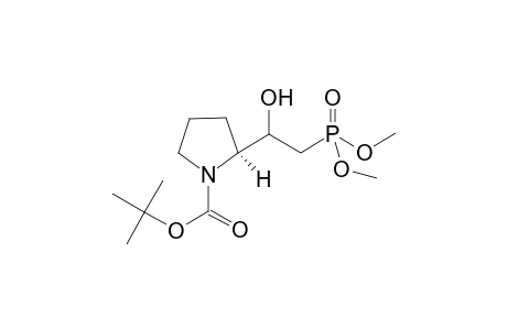 t-Butyl 2-[2'-(dimethoxyphosphoryl)-1'-(hydroxyethyl)]-1-pyrrolidinecarboxylate
