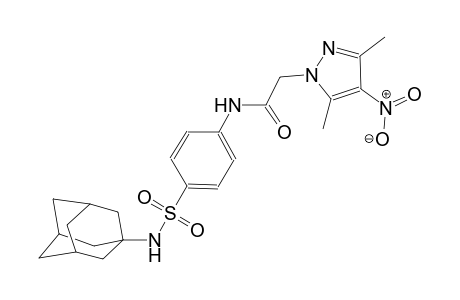 N-{4-[(1-adamantylamino)sulfonyl]phenyl}-2-(3,5-dimethyl-4-nitro-1H-pyrazol-1-yl)acetamide