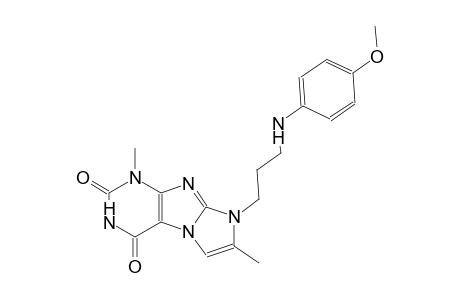 1H-imidazo[2,1-f]purine-2,4(3H,8H)-dione, 8-[3-[(4-methoxyphenyl)amino]propyl]-1,7-dimethyl-