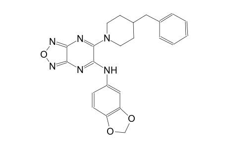 [1,2,5]oxadiazolo[3,4-b]pyrazin-5-amine, N-(1,3-benzodioxol-5-yl)-6-[4-(phenylmethyl)-1-piperidinyl]-
