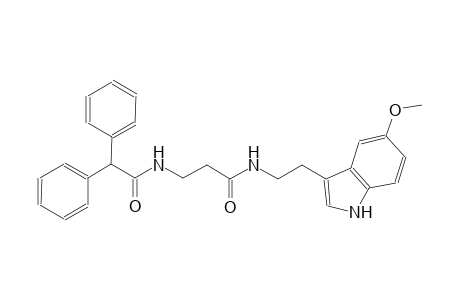 benzeneacetamide, N-[3-[[2-(5-methoxy-1H-indol-3-yl)ethyl]amino]-3-oxopropyl]-alpha-phenyl-