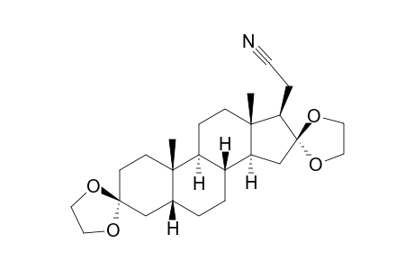 17-CYANOMETHYL-5-BETA-ANDROSTANE-3,16-DIONE-3,3,16,16-DIETHYLENE-DIACETAL