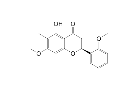 (S)-2,3-Dihydro-5-hydroxy-2-(2-methoxyphenyl)-7-methoxy-6,8-dimethyl-4H-1-benzopyran-4-one