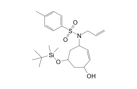 5-(N-Allyl-N-tosylamino)-3-(tert-butyldimethylsiloxy)cyclohept-6-en-1-ol