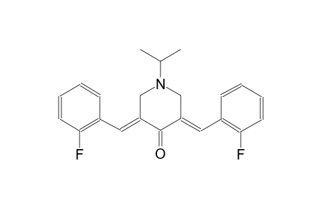 (3E,5E)-3,5-bis(2-fluorobenzylidene)-1-isopropyl-4-piperidinone