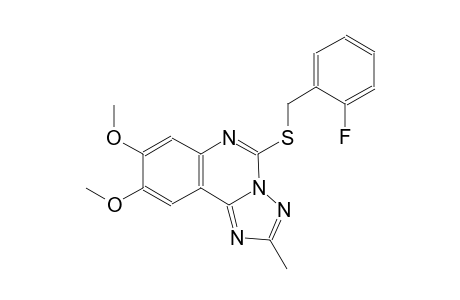5-[(2-fluorobenzyl)sulfanyl]-8,9-dimethoxy-2-methyl[1,2,4]triazolo[1,5-c]quinazoline