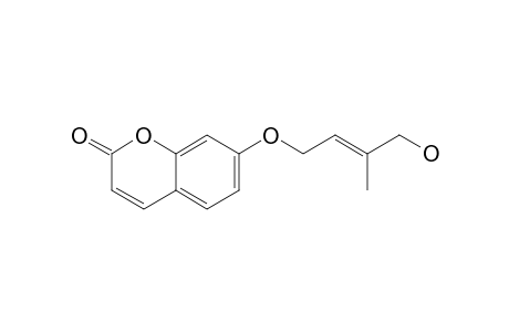 6-DEOXYHAPLOPINOL;7-[(E)-3'-METHYL-4'-HYDROXY-2'-BUTENYLOXY]-COUMARIN