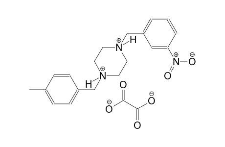 1-(4-methylbenzyl)-4-(3-nitrobenzyl)piperazinediium oxalate
