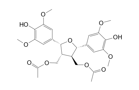 (7,8-trans, 8,8'-trans, 7',8'-cis)-7,7'-bis(4"hydroxy-3",5"-dimethoxyphenyl)-8,8'-bis(acetoxymethyl)-tetrahydroifuran