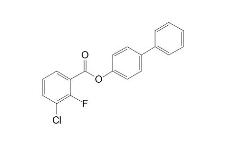 3-Chloro-2-fluorobenzoic acid, 4-biphenyl ester