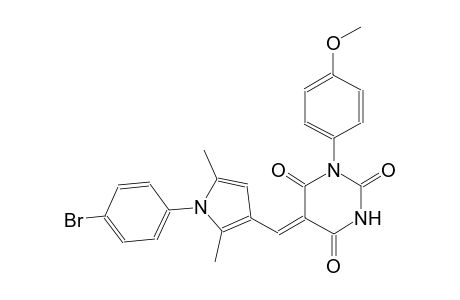 (5Z)-5-{[1-(4-bromophenyl)-2,5-dimethyl-1H-pyrrol-3-yl]methylene}-1-(4-methoxyphenyl)-2,4,6(1H,3H,5H)-pyrimidinetrione