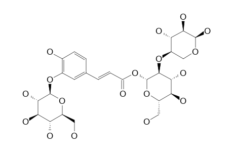 HYDRANGEIFOLIN_II;ALPHA-L-XYLOPYRANOSYL-(4''->2')-(3-O-BETA-D-GLUCOPYRANOSYL)-1'-O_E-CAFFEOYL-BETA-D-GLUCOPYRANOSIDE