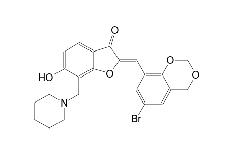3(2H)-benzofuranone, 2-[(6-bromo-4H-1,3-benzodioxin-8-yl)methylene]-6-hydroxy-7-(1-piperidinylmethyl)-, (2Z)-