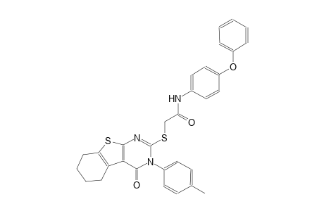 2-{[3-(4-methylphenyl)-4-oxo-3,4,5,6,7,8-hexahydro[1]benzothieno[2,3-d]pyrimidin-2-yl]sulfanyl}-N-(4-phenoxyphenyl)acetamide