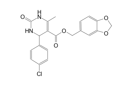 5-pyrimidinecarboxylic acid, 4-(4-chlorophenyl)-1,2,3,4-tetrahydro-6-methyl-2-oxo-, 1,3-benzodioxol-5-ylmethyl ester