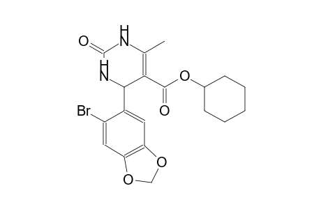 5-pyrimidinecarboxylic acid, 4-(6-bromo-1,3-benzodioxol-5-yl)-1,2,3,4-tetrahydro-6-methyl-2-oxo-, cyclohexyl ester