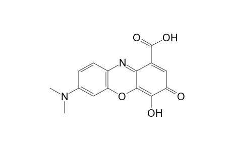 7-(DIMETHYLAMINO)-4-HYDROXY-3-OXO-3H-PHENOXAZINE-1-CARBOXYLIC ACID