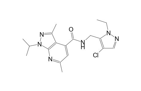 N-[(4-chloro-1-ethyl-1H-pyrazol-5-yl)methyl]-1-isopropyl-3,6-dimethyl-1H-pyrazolo[3,4-b]pyridine-4-carboxamide